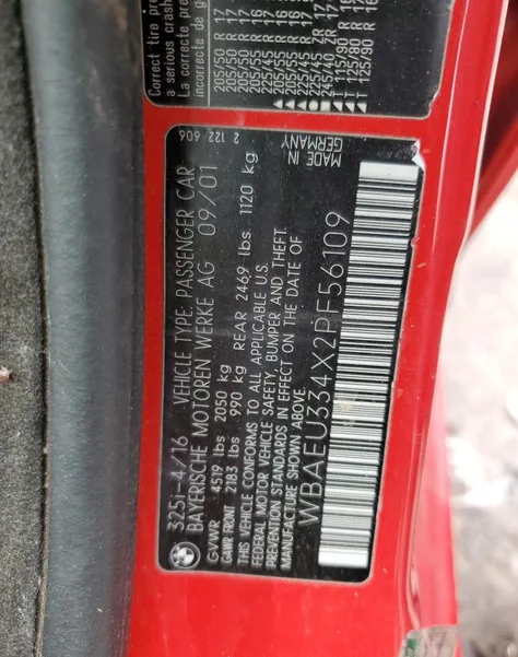 WBAEU334X2PF56109